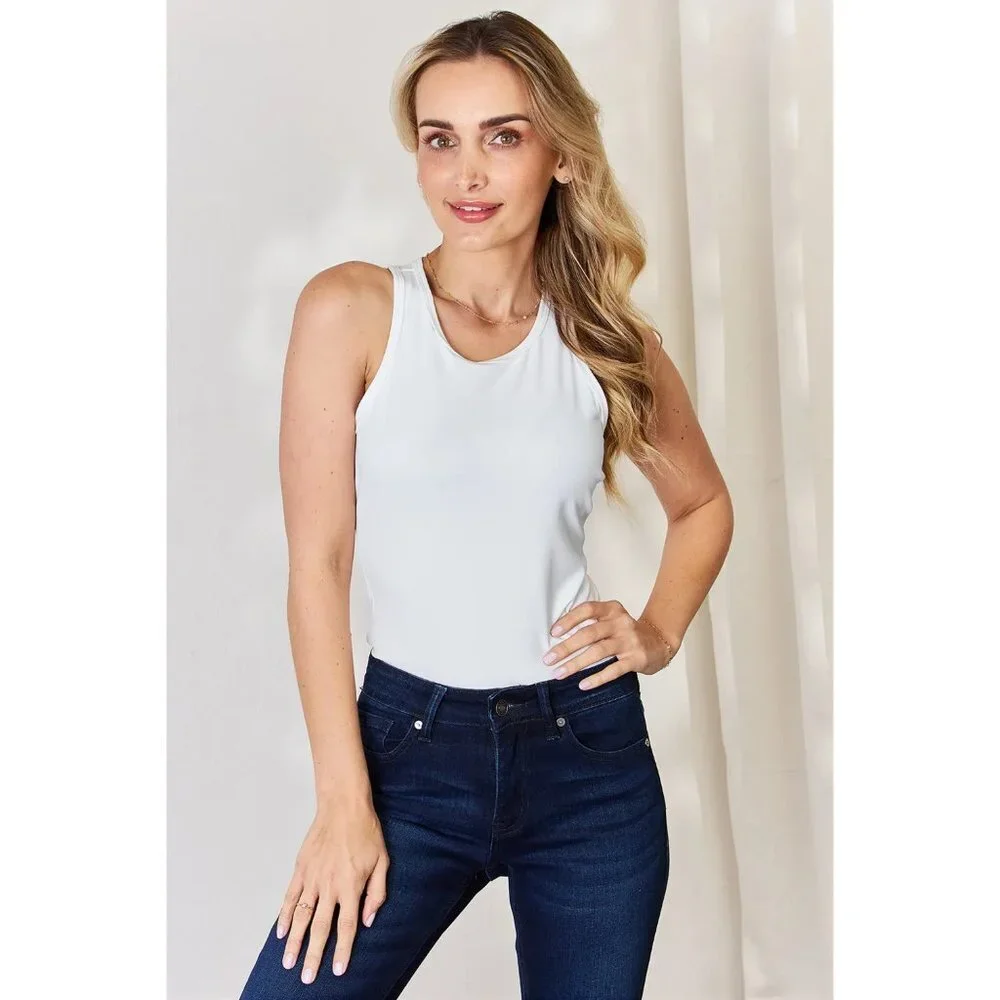 Basic Bae Full Size Round Neck Racerback Tank - Picture 4 of 5
